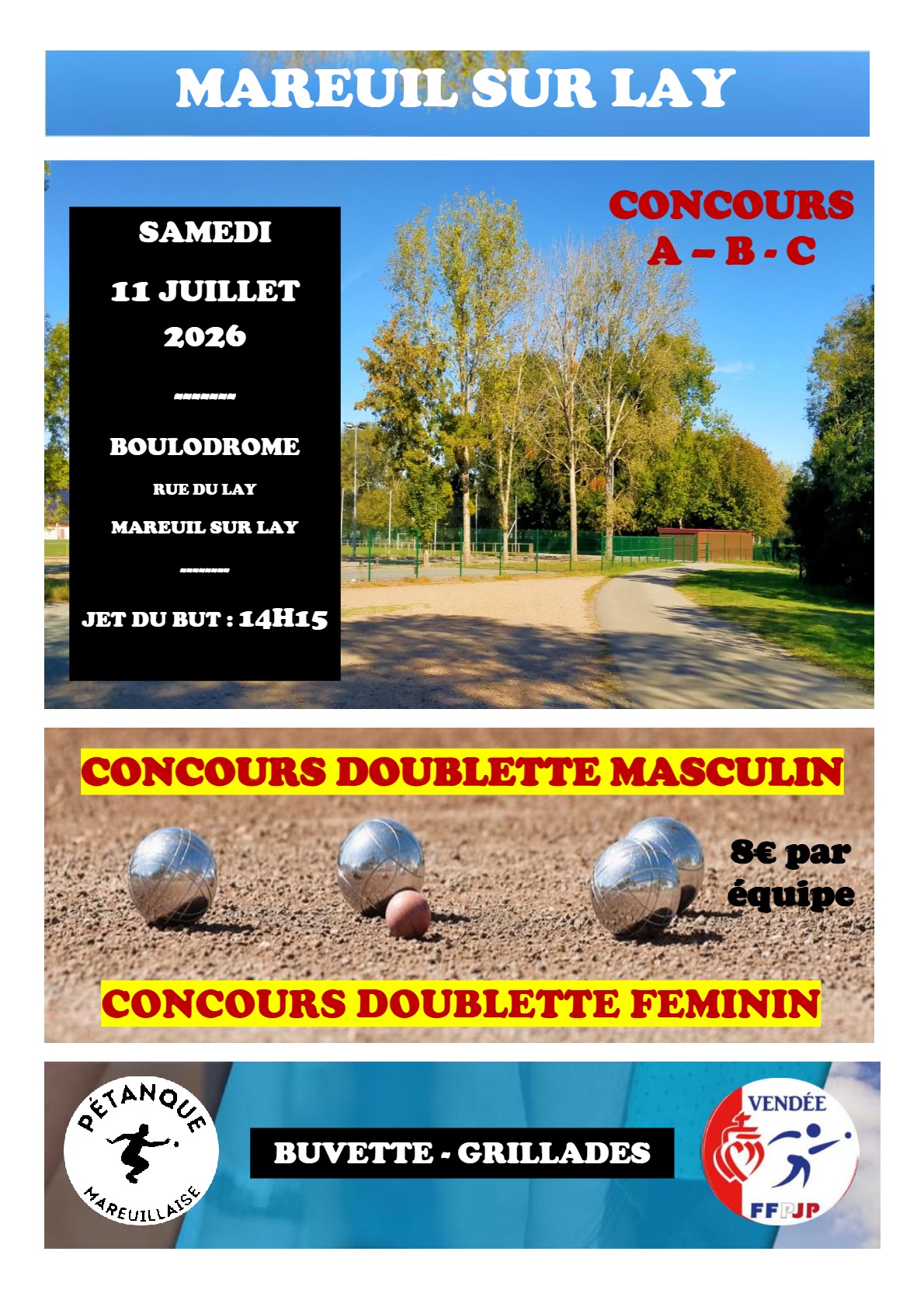 Affiche Concours Pétanque 2026